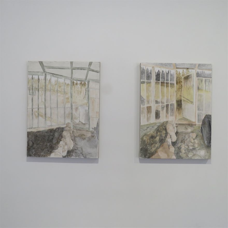 Spring I and II / 2019 /  80,5cm x 60,5cm / tempera and pigments on linen / Project Room